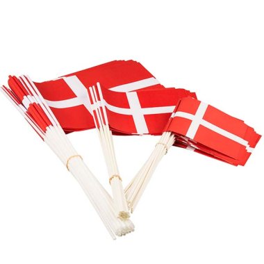 Flag, flagguirlander, kageflag, strøflag, selvklæbende flag