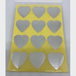 Oblater hjerter i guld og slv