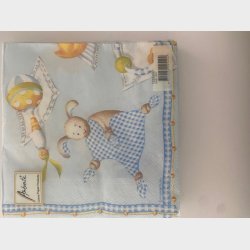 Servietter babysko og hare i lysebl� og lyser�d