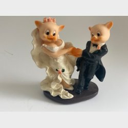 Kagefigur sjove grisepar 