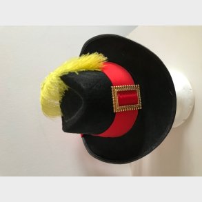 Hat sort med bnd og fjer - brn