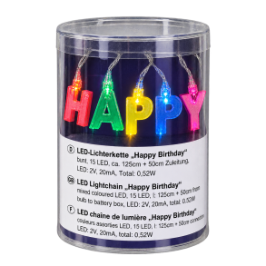 Happy birthday lysk�de - LED