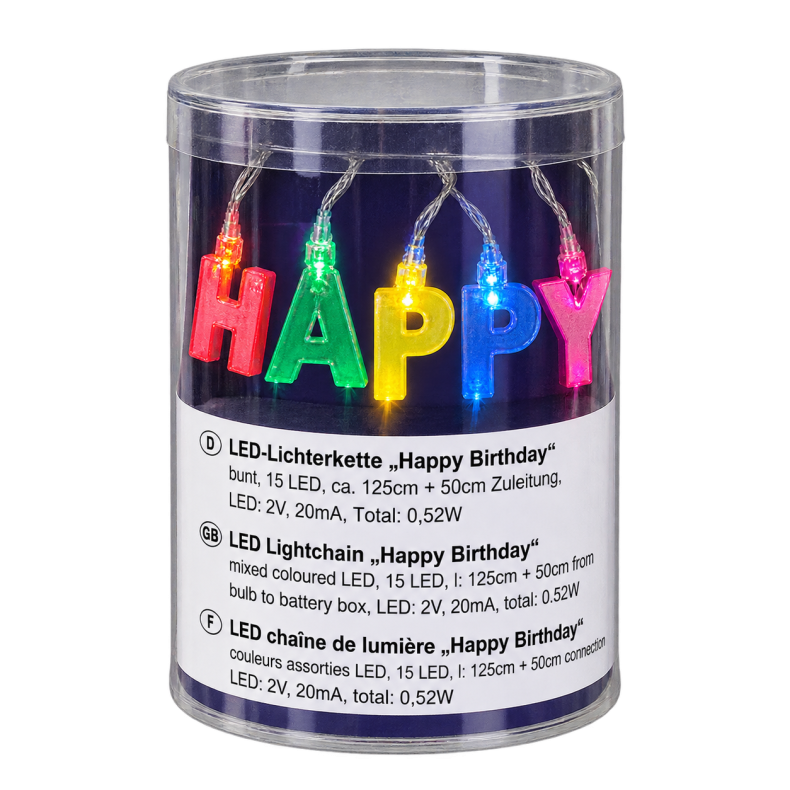 Happy birthday lysk�de - LED