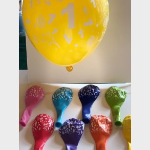Ballon 1 r i flere farver