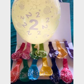 Ballon 2 r i flere farver