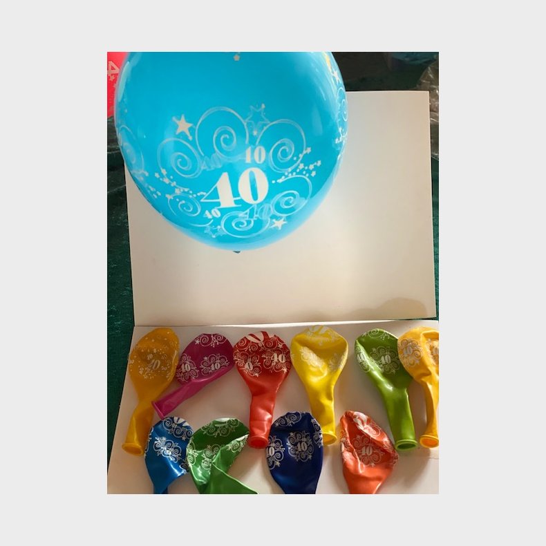 Ballon 40 r i flere farver