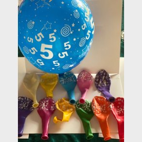 Ballon 5 r i flere farver