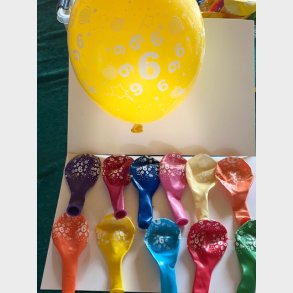 Ballon 6 r i flere farver