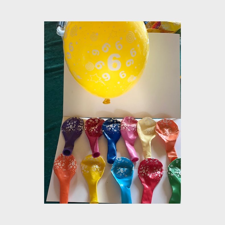 Ballon 6 r i flere farver