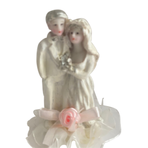 Kagefigur brudepar i hvidt 3 varianter