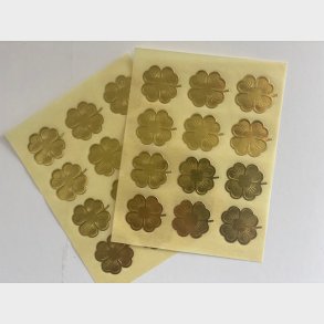 Oblater firklver i guld